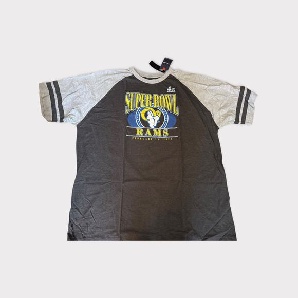 Los Angeles Rams Super Bowl LVI Bound Raglan T-Shirt - 4XLT - Picture 1 of 6